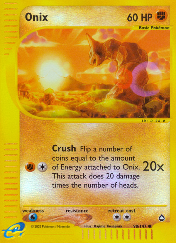 E-Series Aquapolis Onix #98/147 reverse holo
